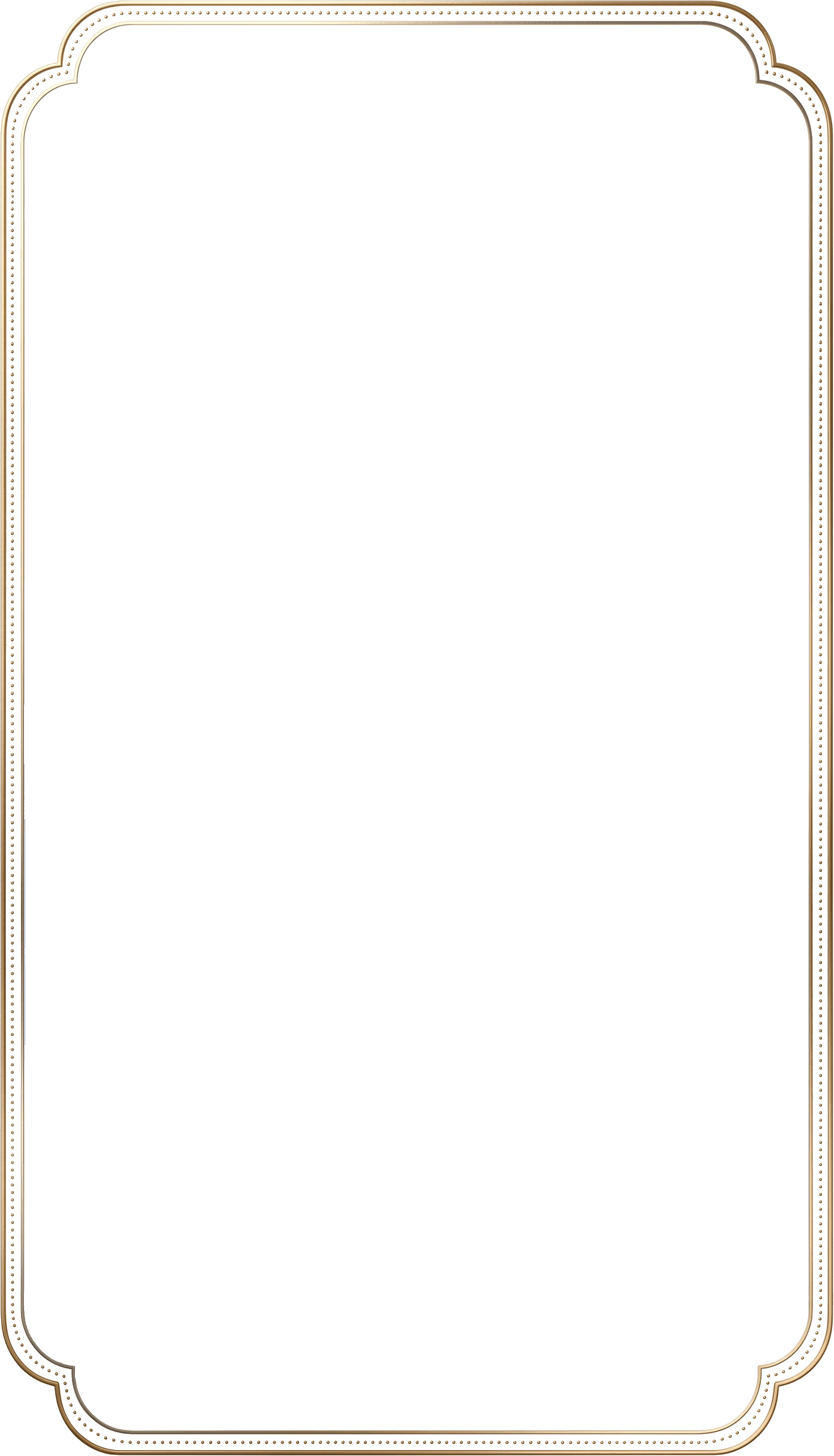 Gold stationery frame